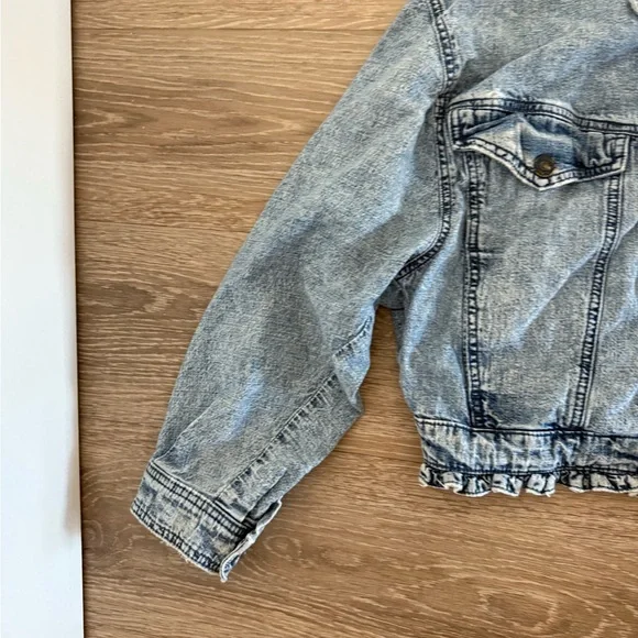 MOTHER The Fly Away Ruffled Denim Jacket - Picture 5 of 7